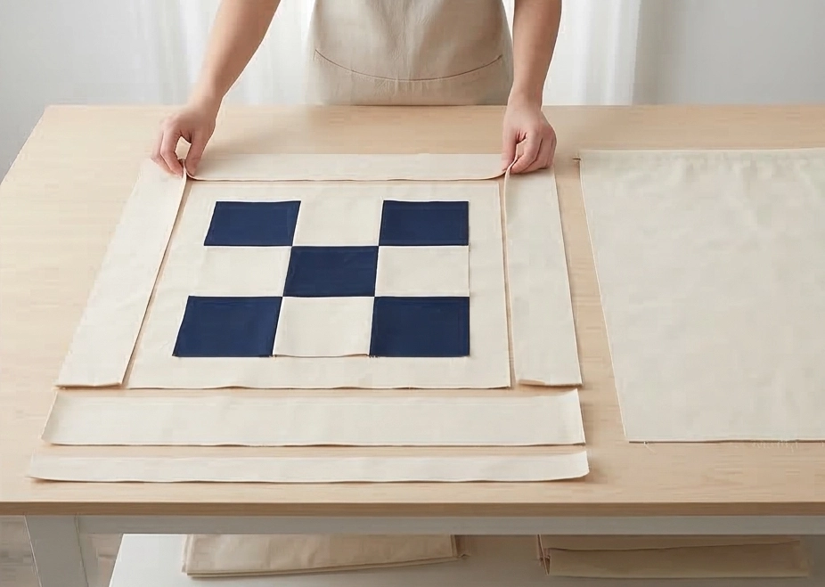 Durable Canvas Nine Patch Laundry Bags for Stylish Closet Storage