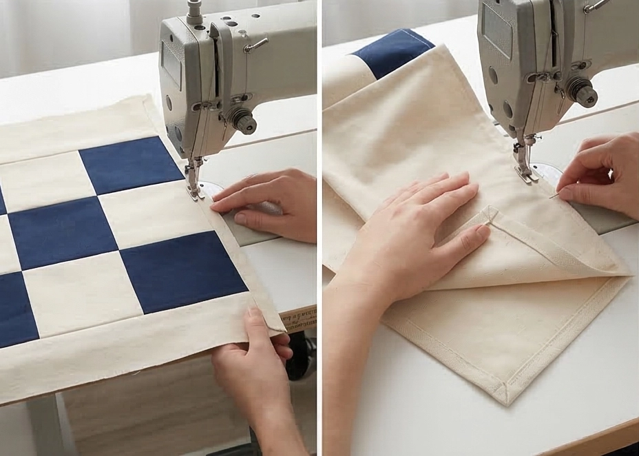 Durable Canvas Nine Patch Laundry Bags for Stylish Closet Storage