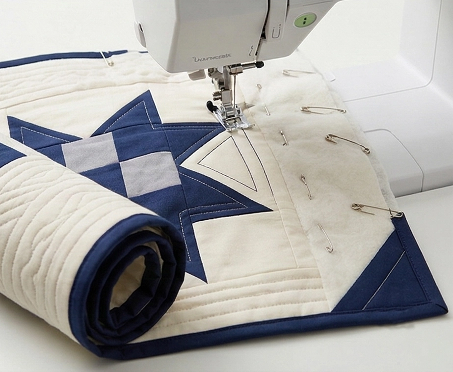 Elegant Star Pattern Intersected Nine Patch Bed Runners