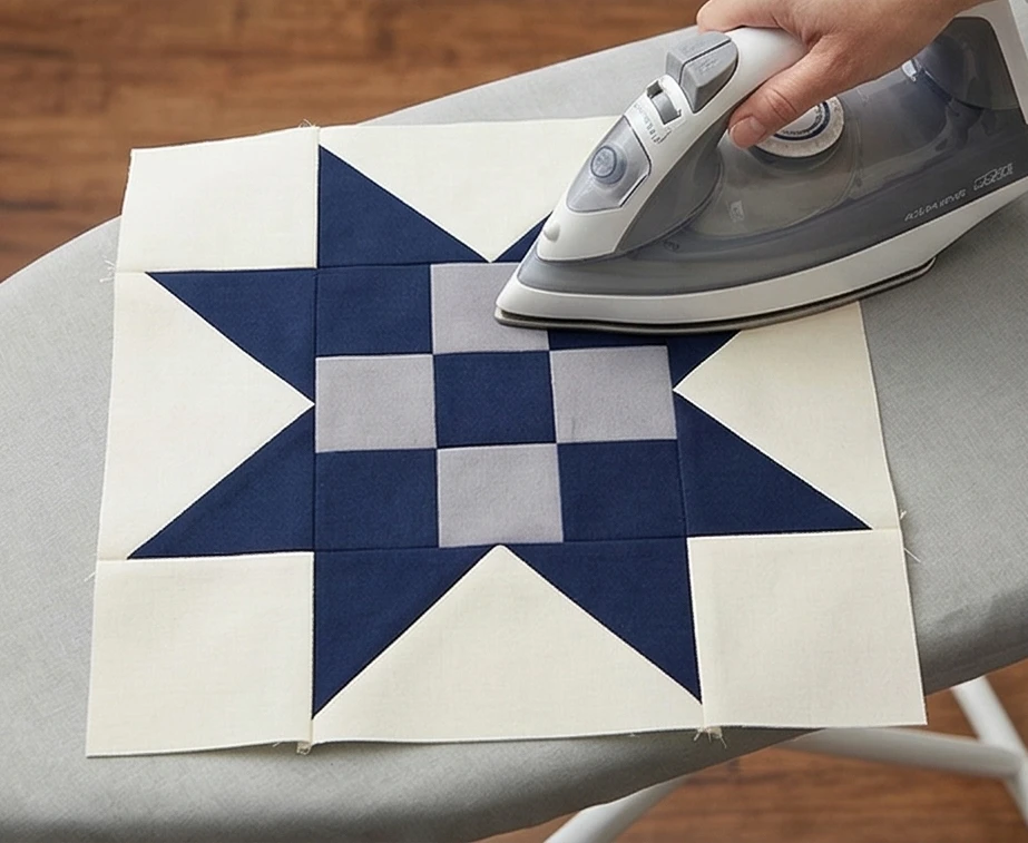 Elegant Star Pattern Intersected Nine Patch Bed Runners