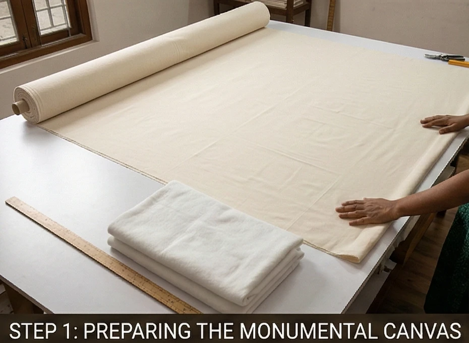 Elegant Sujni Kantha Bed Covers Woven with Meaningful Religious (Hindu) Symbols