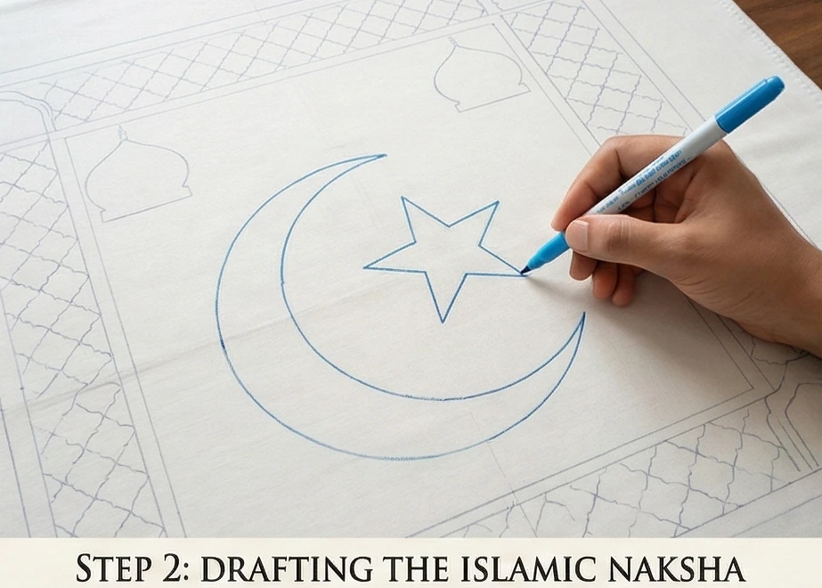 Elegant Sujni Kantha Bed Covers Woven with Meaningful Religious (Muslim) Symbols