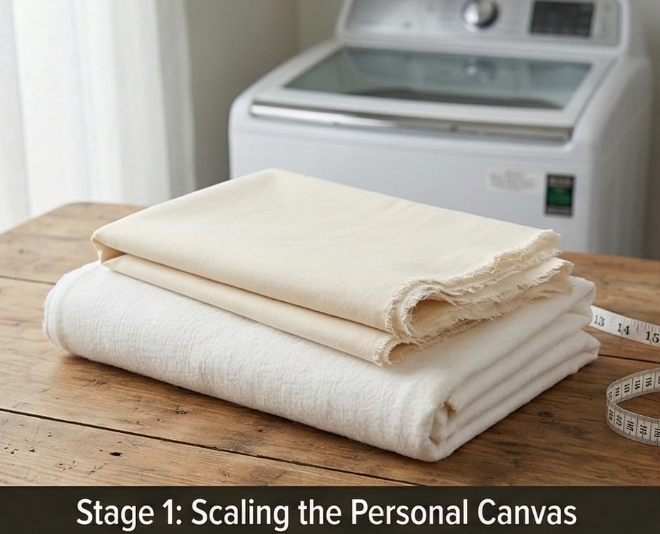 Hand-Stitched Cross-Stitch Nakshi Kantha Armchair Throws with Blooming Lotus Motifs