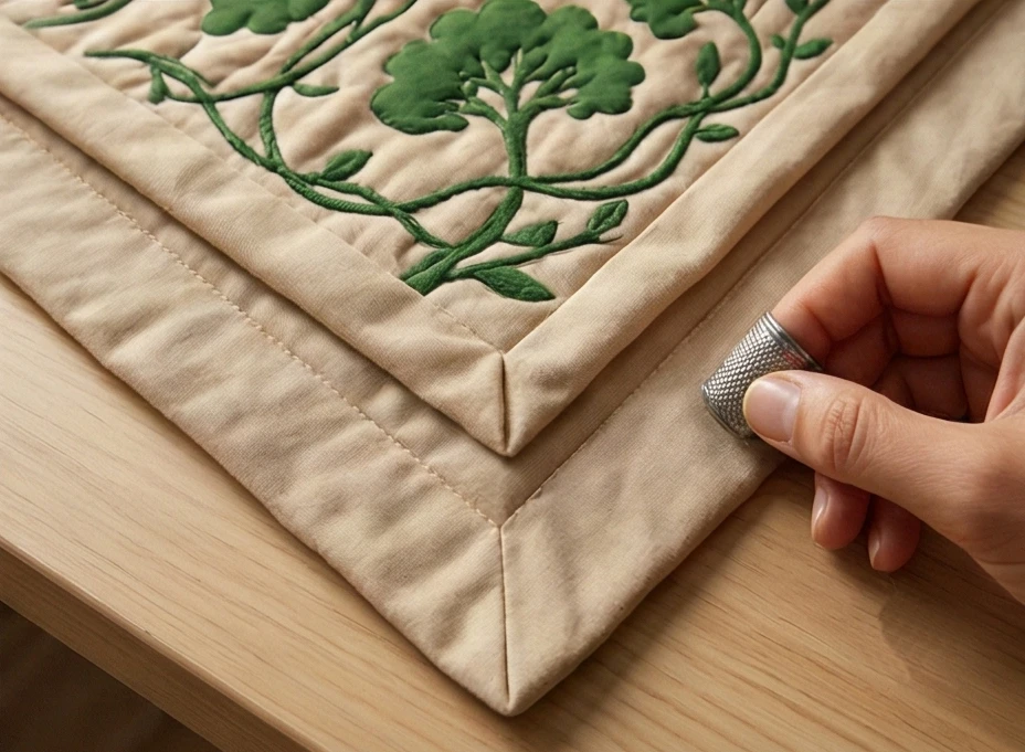 Heavyweight Sujni Kantha Quilts Featuring Bengal Forest and River Motifs