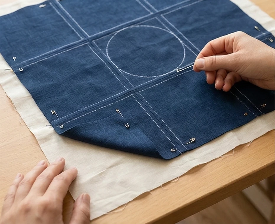 Japanese Sashiko Inspired Nine Patch Pillow Covers for a Zen Aesthetic