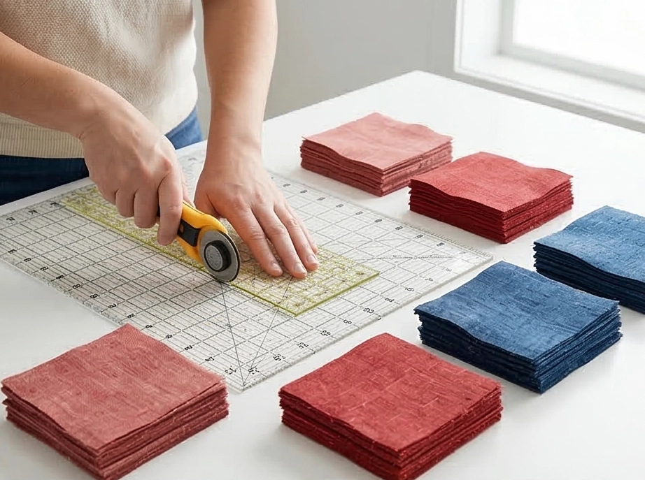 Layered Nine Patch Table Toppers Inspired by Indigenous Design Elements