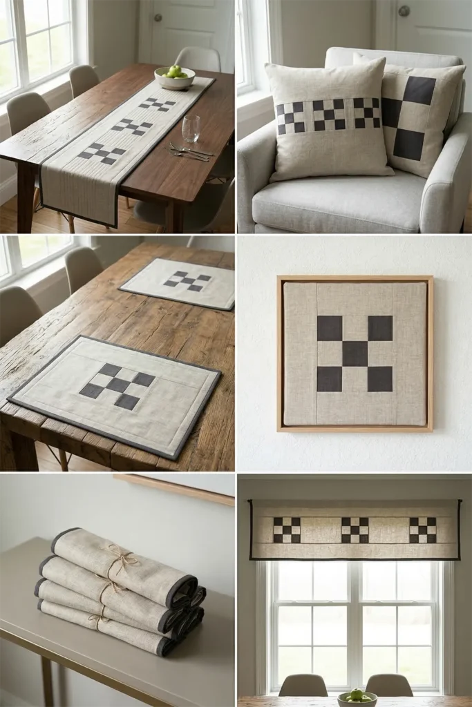 Minimalist Contemporary Quilted Table Runners to Elevate Dining Spaces