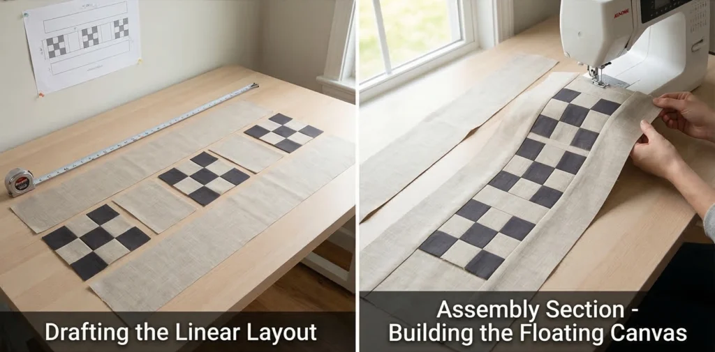 Minimalist Contemporary Quilted Table Runners to Elevate Dining Spaces