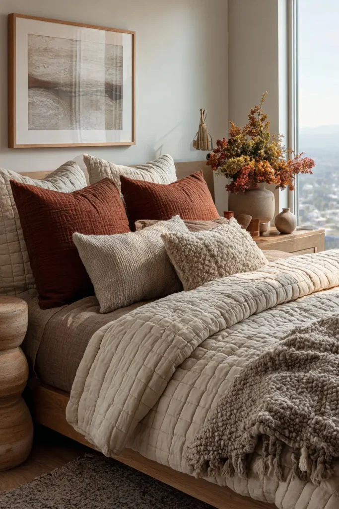 Minimalist Geometric Contemporary Quilt Patterns for a Serene Master Bedroom