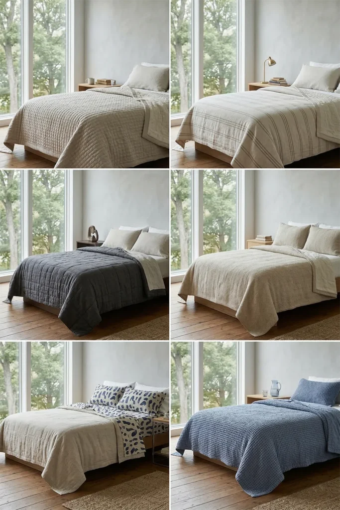 Minimalist Textured Contemporary Quilts for Cozy Yet Stylish Bedroom Retreats