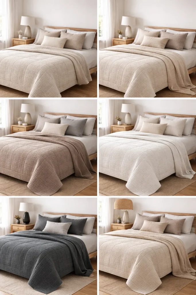 Minimalist Textured Contemporary Quilts for Cozy Yet Stylish Bedroom Retreats