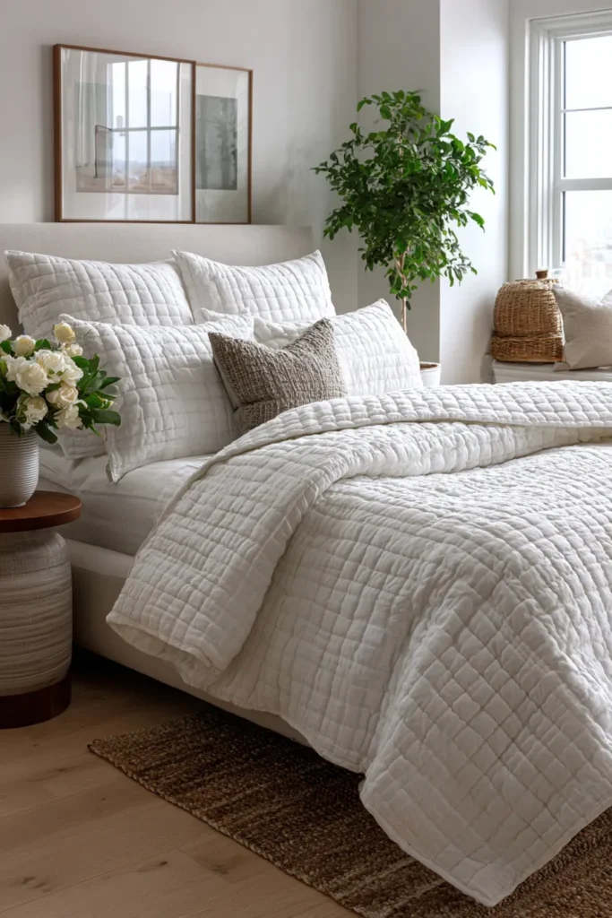 Minimalist Textured Contemporary Quilts for Cozy Yet Stylish Bedroom Retreats