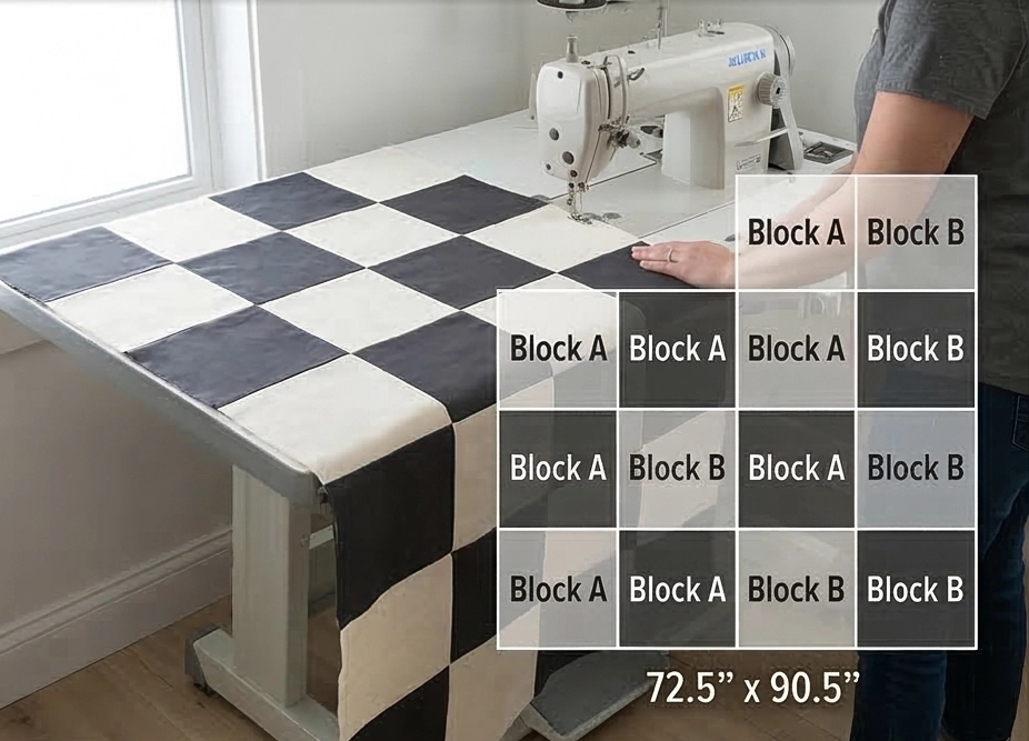 Modern Farmhouse Nine Patch Couch Covers for Everyday Elegance