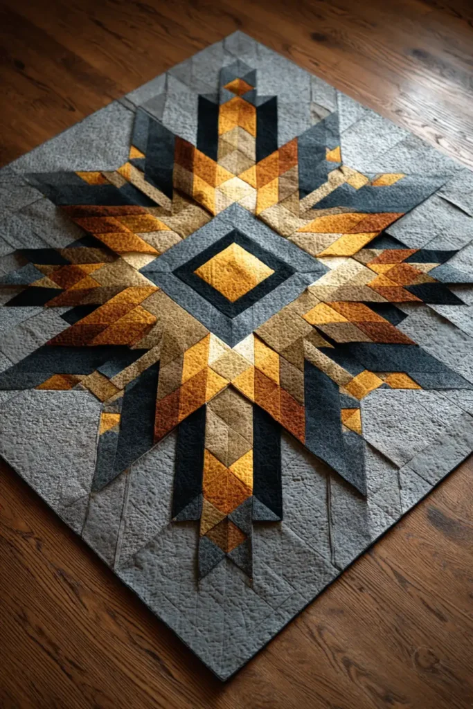 Modern Geometric Navajo Quilt Table Toppers for Centerpieces