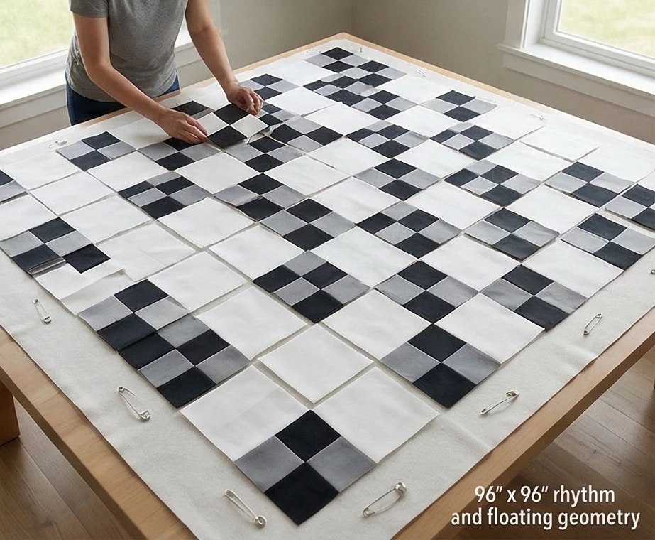 Modern Jelly Roll Strip Pieced Nine Patch Bedspreads for Quick Elegance