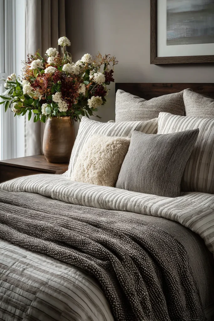 Modern Striped Contemporary Quilt Throws for Cozy Bedroom Layering