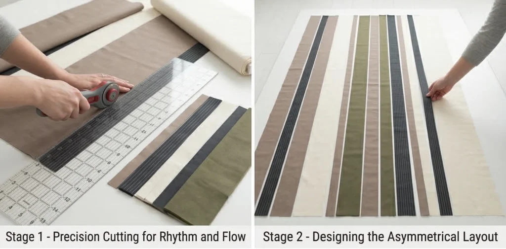 Modern Striped Contemporary Quilt Throws for Cozy Bedroom Layering