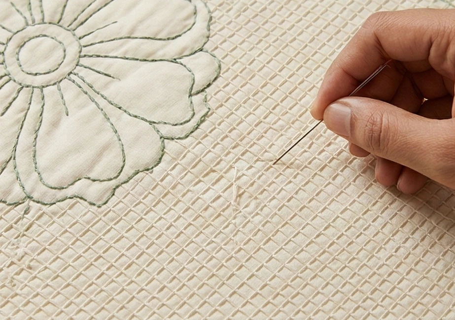 Nakshi Kantha Bed Sheets Featuring Floral Garden Tales