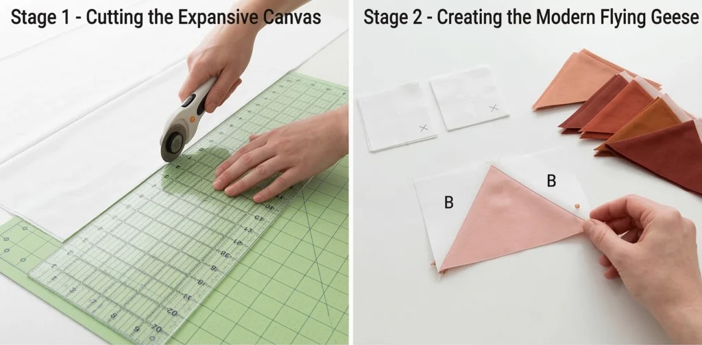 Negative Space Contemporary Quilt Designs for Airy, Elegant Bedrooms