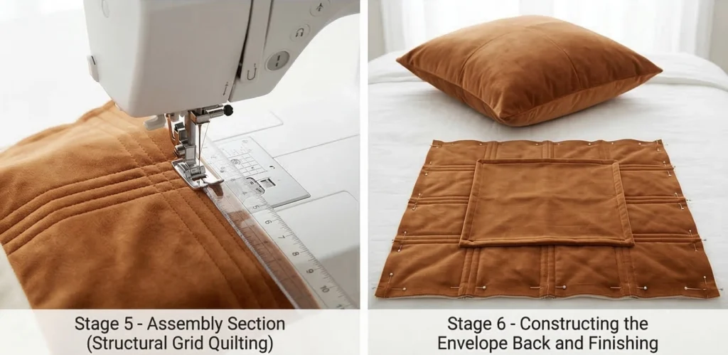 Plush Velvet Contemporary Quilt Pillow Covers for an Upscale Look