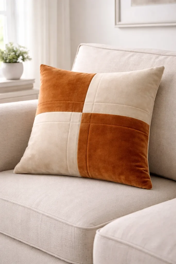 Plush Velvet Contemporary Quilt Pillow Covers for an Upscale Look
