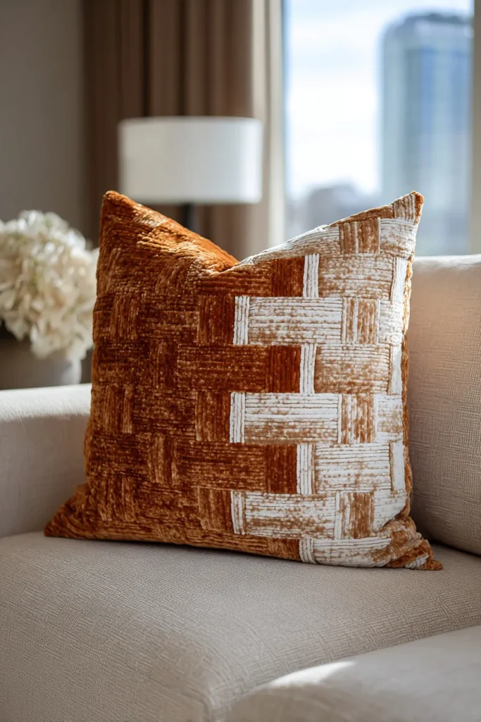 Plush Velvet Contemporary Quilt Pillow Covers for an Upscale Look