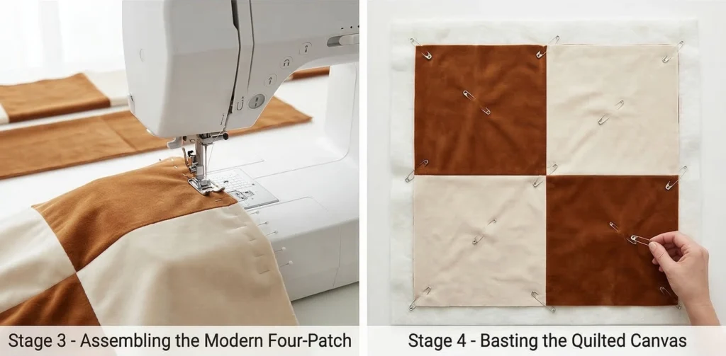 Plush Velvet Contemporary Quilt Pillow Covers for an Upscale Look