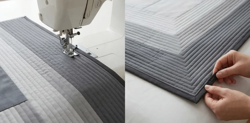 Sleek Monochromatic Contemporary Quilted Bed Runners for Layered Elegance