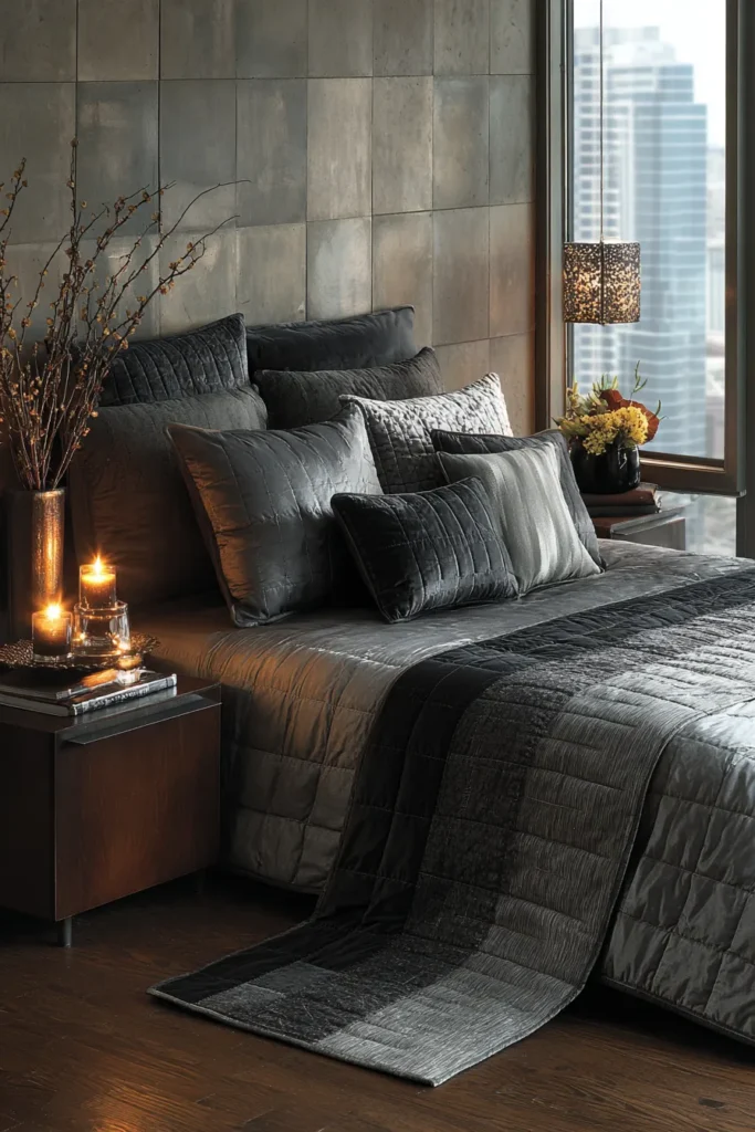 Sleek Monochromatic Contemporary Quilted Bed Runners for Layered Elegance