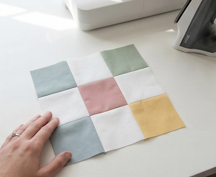 Soft Pastel Nine Patch Throw Blankets for a Cozy Bed Layering