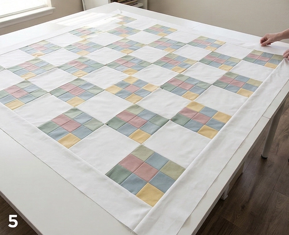Soft Pastel Nine Patch Throw Blankets for a Cozy Bed Layering
