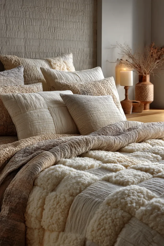 Soft Textured Contemporary Quilt Couch Throws for Living Area Comfort