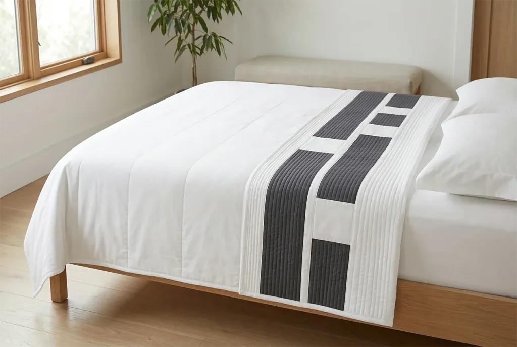 Sophisticated Asymmetrical Quilted Bed Sheets for Modern Comfort