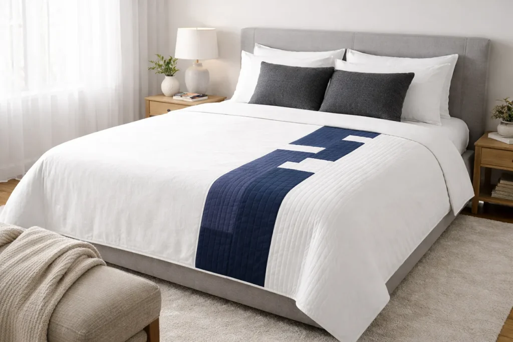 Sophisticated Asymmetrical Quilted Bed Sheets for Modern Comfort