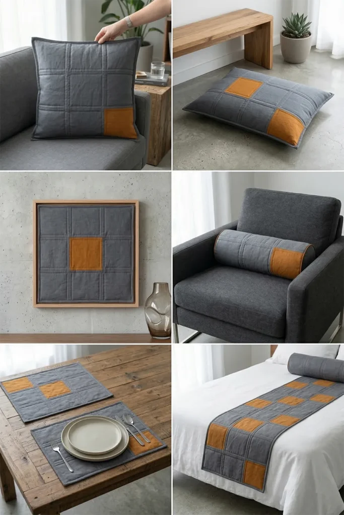 Sophisticated Contemporary Quilted Cushion Covers for Modern Loveseats