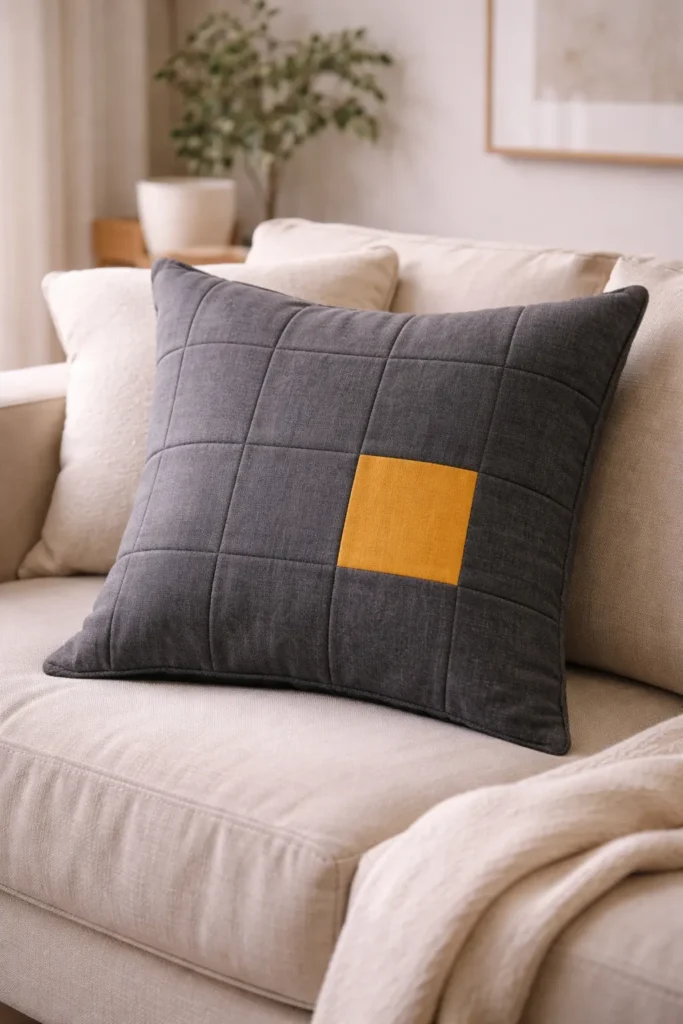 Sophisticated Contemporary Quilted Cushion Covers for Modern Loveseats