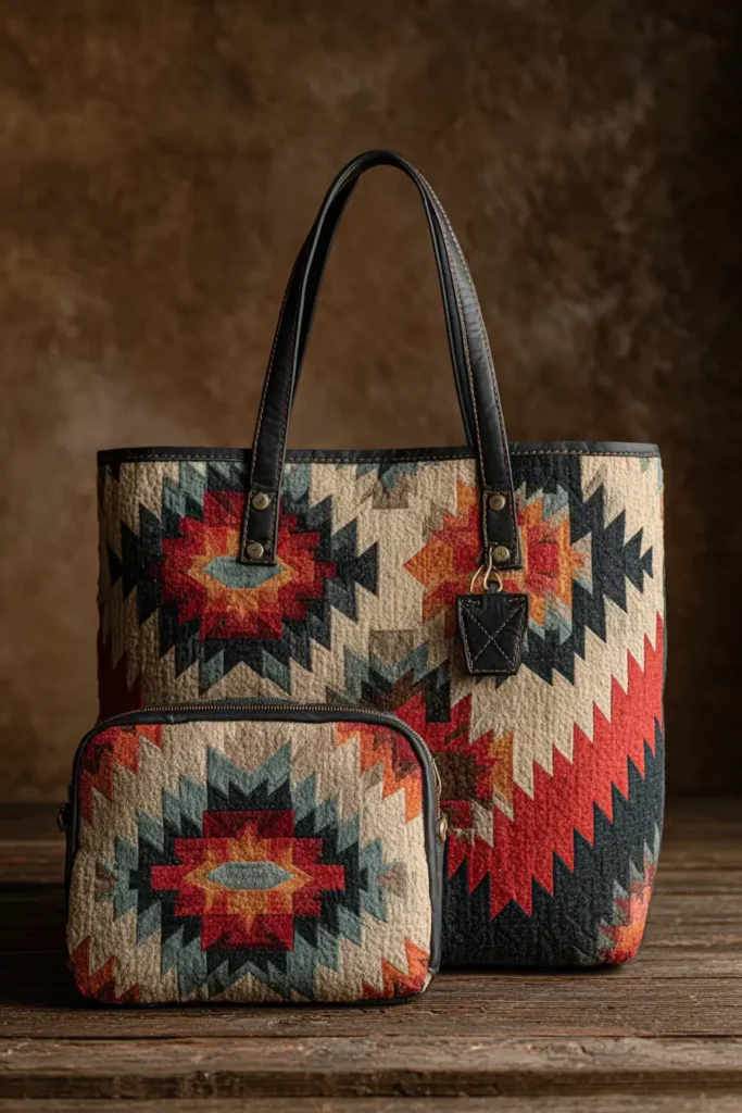 Sophisticated Desert Motif Navajo Quilt Handbags for Daily Use