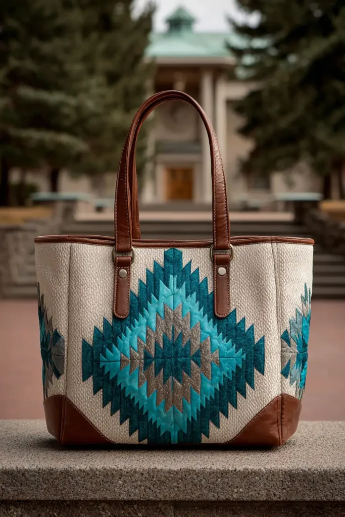 Sophisticated Desert Motif Navajo Quilt Handbags for Daily Use