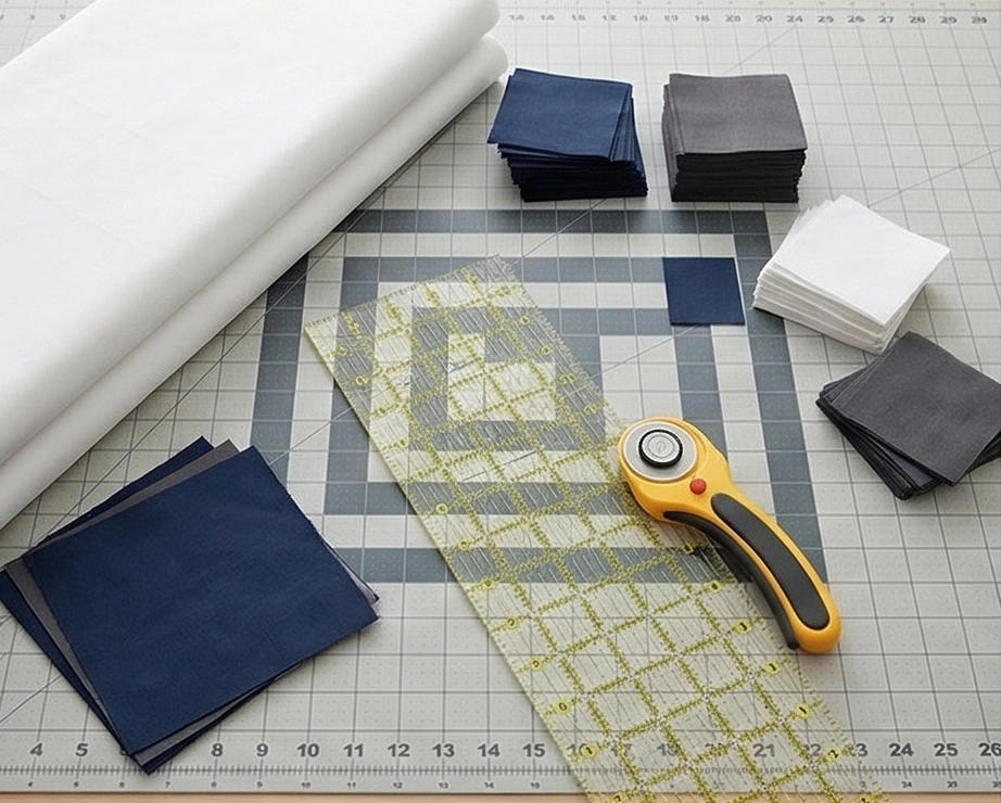 Sophisticated Nine Patch Bed Sheets with Subtle Geometric Accents