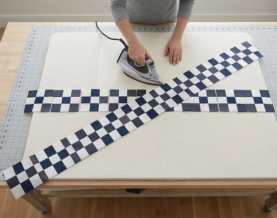 Sophisticated Nine Patch Bed Sheets with Subtle Geometric Accents