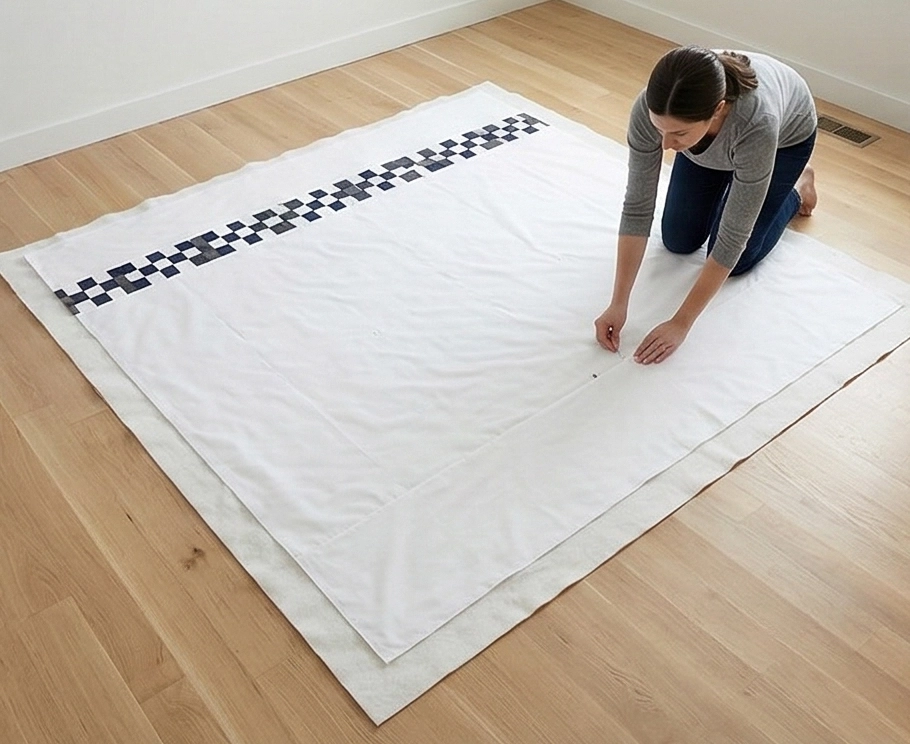 Sophisticated Nine Patch Bed Sheets with Subtle Geometric Accents