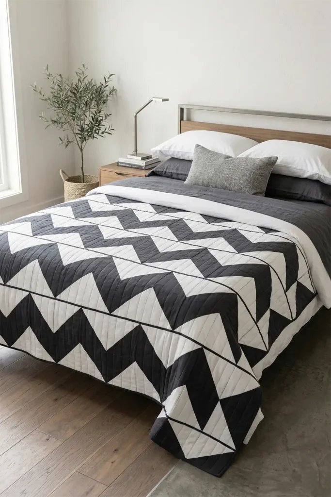 Split Nine Patch Bed Quilts for Contemporary Style and Comfort