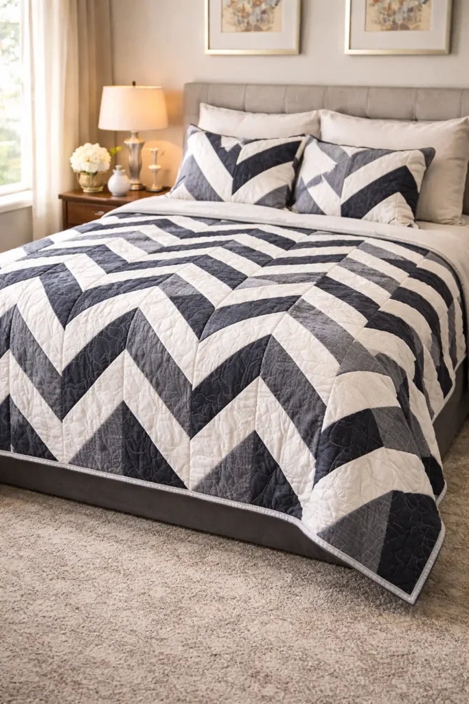 Split Nine Patch Bed Quilts for Contemporary Style and Comfort