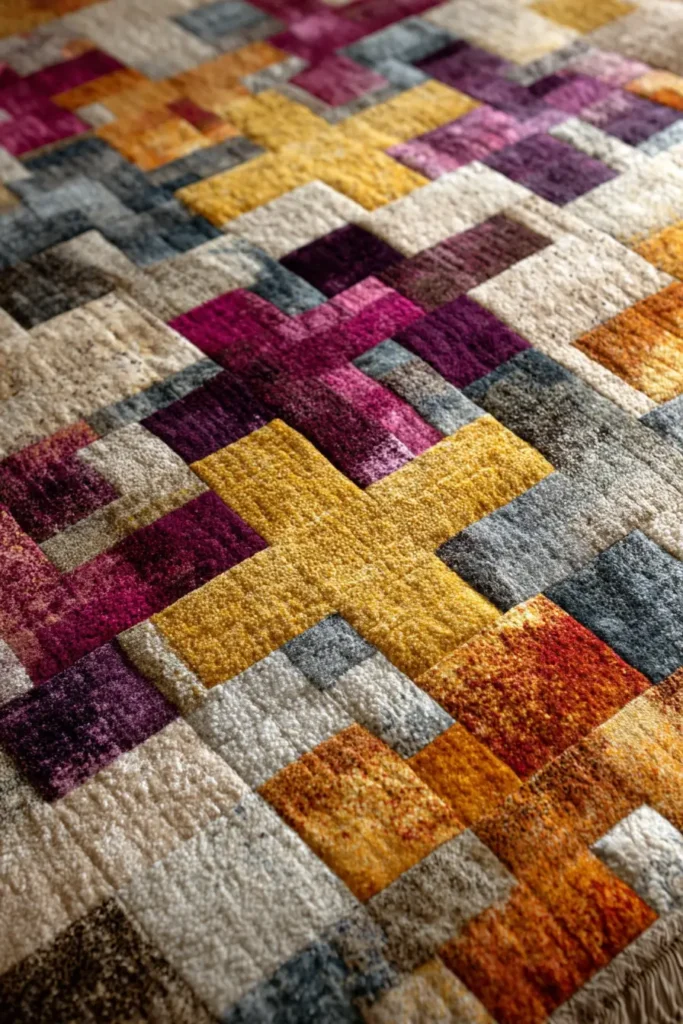 Split Nine Patch Bed Quilts for Contemporary Style and Comfort