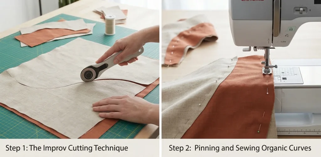 Striking Abstract Contemporary Quilted Wall Decor for Modern Living Rooms