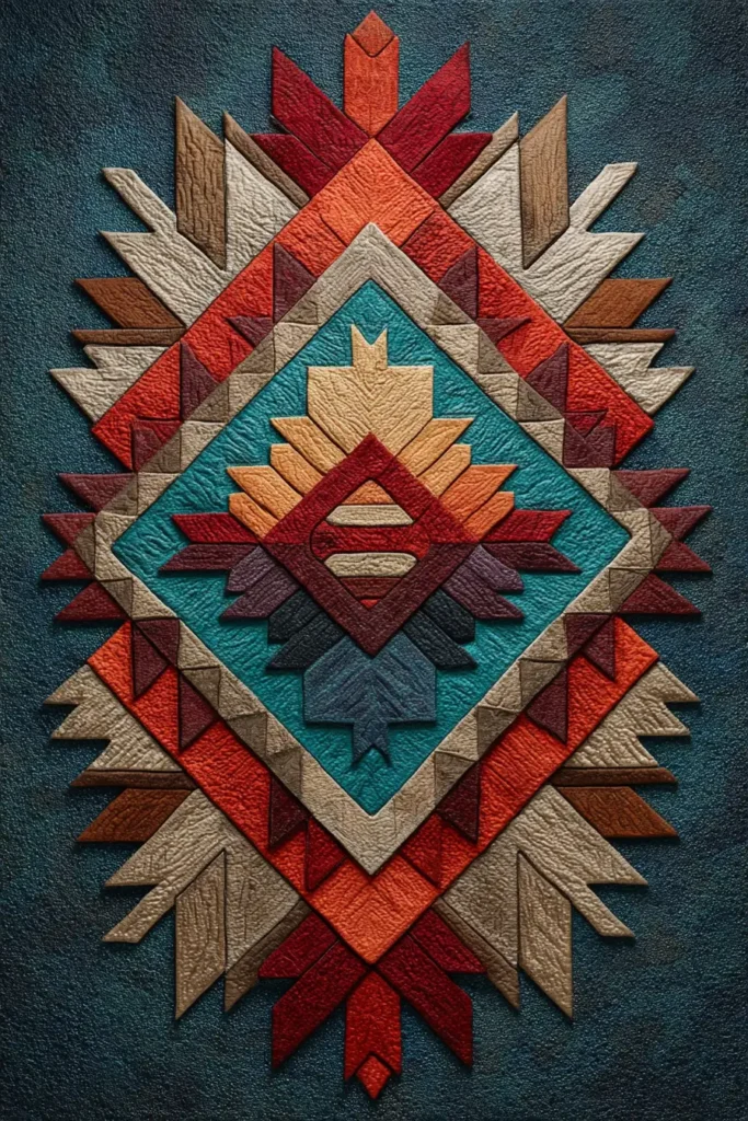 Striking Geometric Navajo Quilt Patterns for Elegant Wall Hangings
