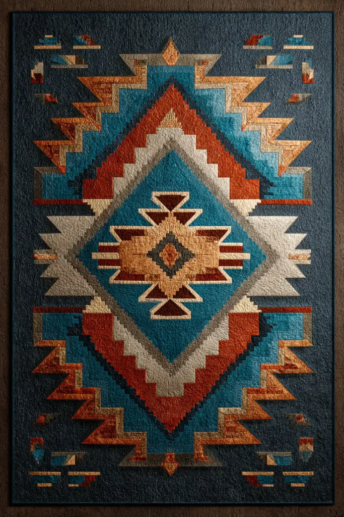 Striking Geometric Navajo Quilt Patterns for Elegant Wall Hangings