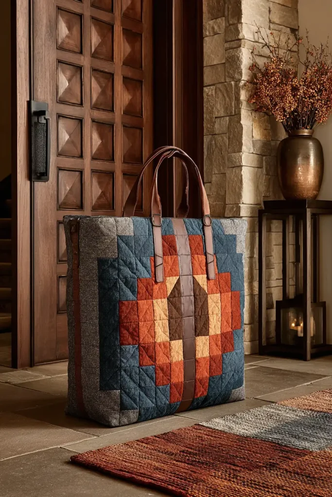 Sturdy Southwestern Navajo Quilted Storage Totes for Utility and Style