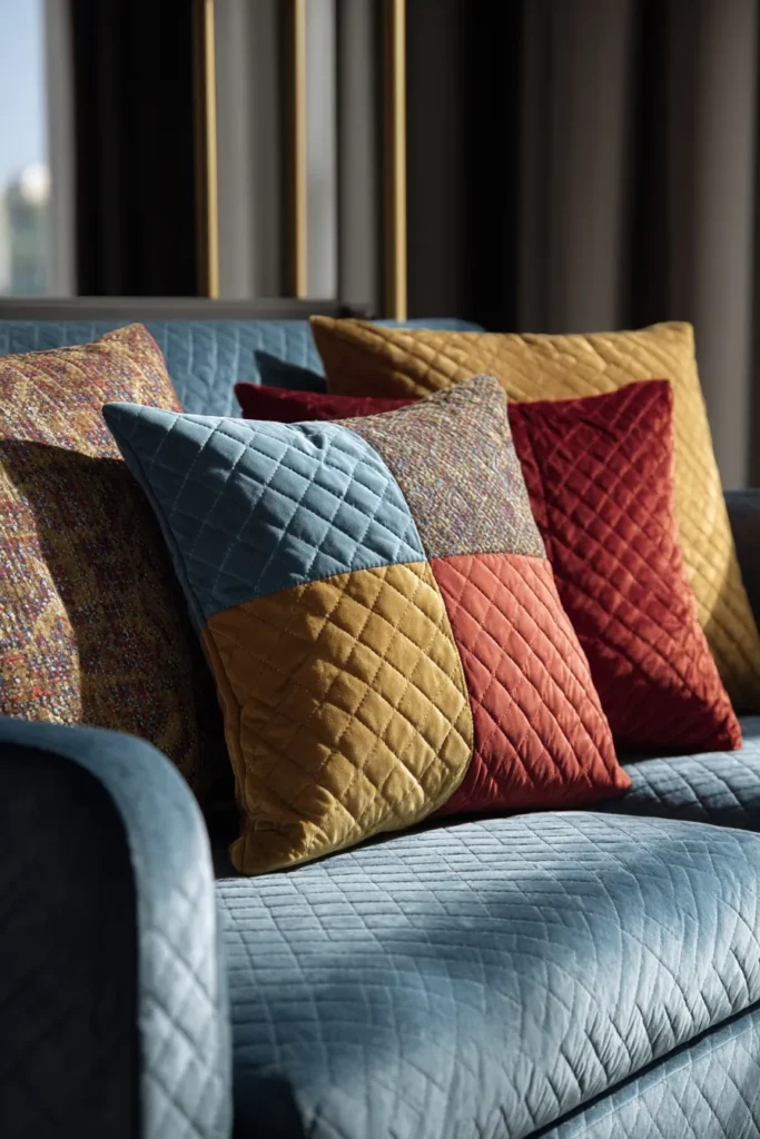 Stylish Color-Block Contemporary Quilted Sofa Covers for Chic Protection