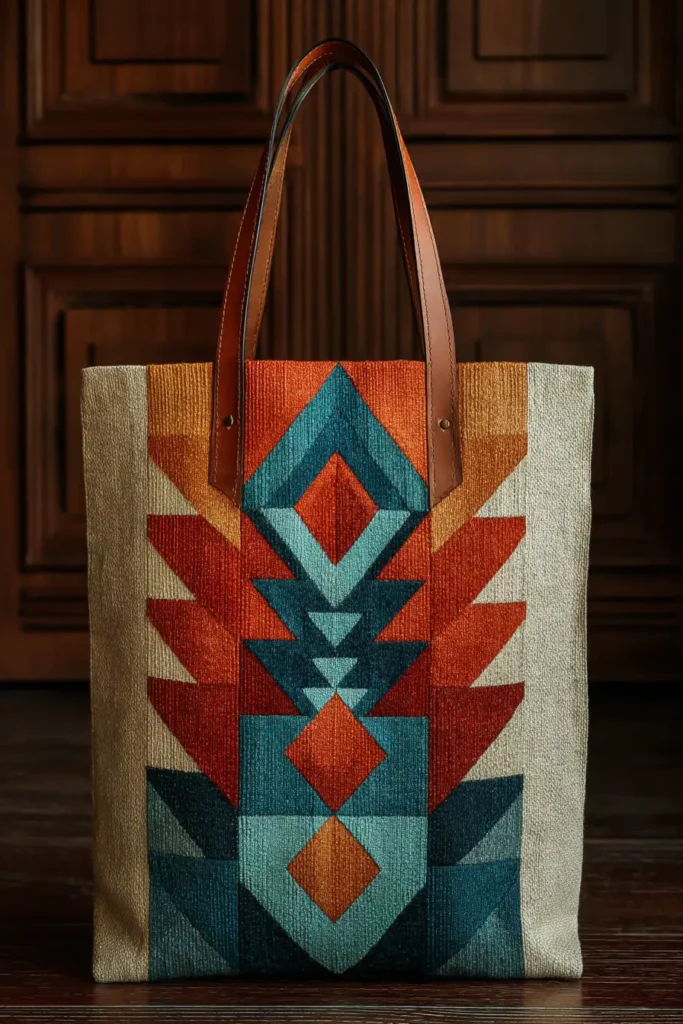 Stylish Navajo Quilt Pattern Tote Bags for Everyday Elegance